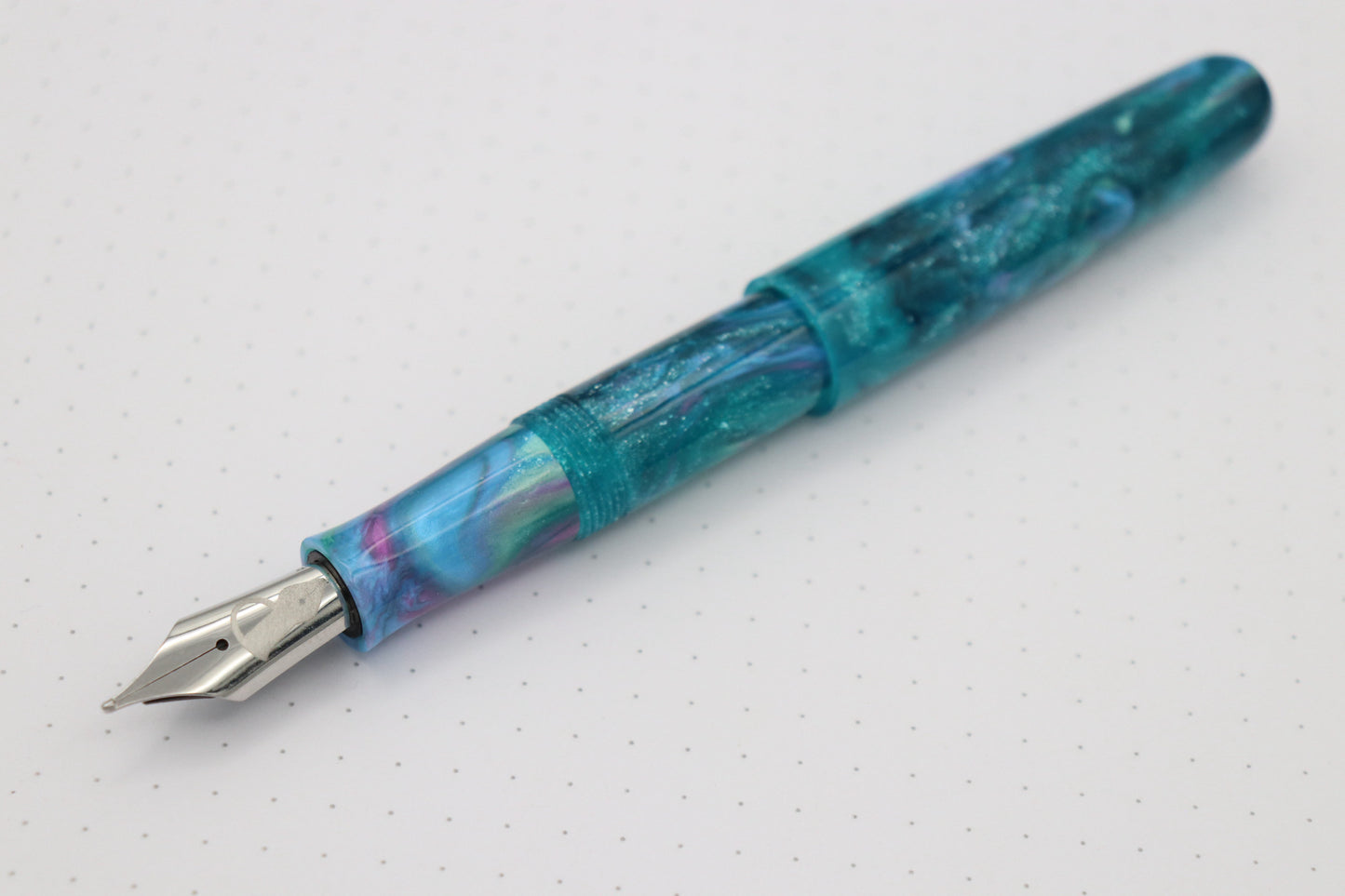 Merlin Fountain Pen, Turquoise Abalone XTR