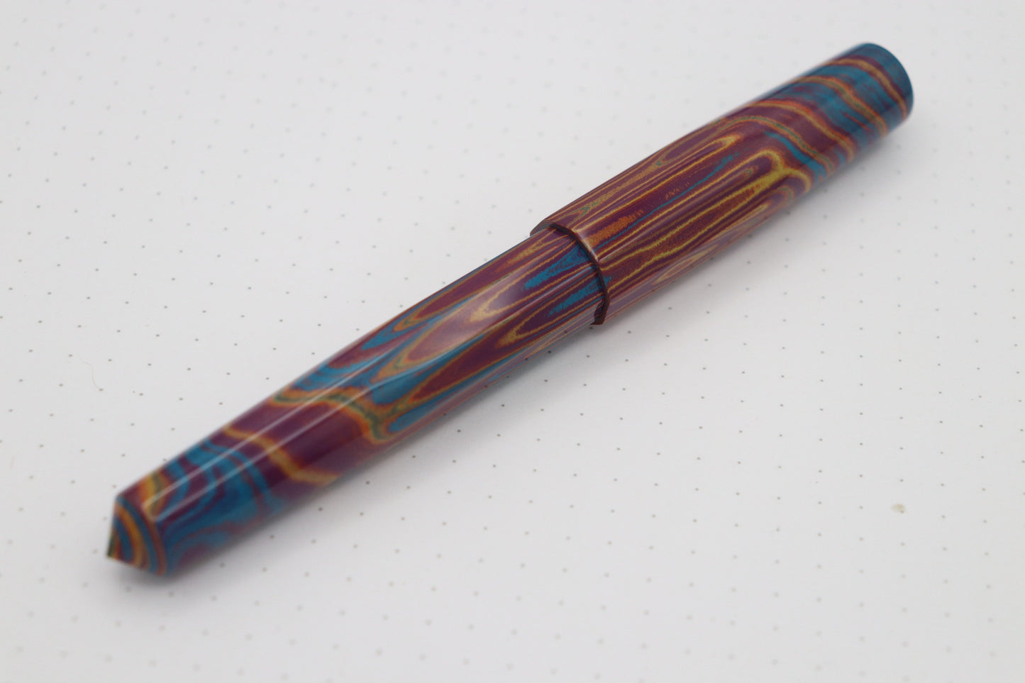 Faceted Poseidon Fountain Pen, Rainbow