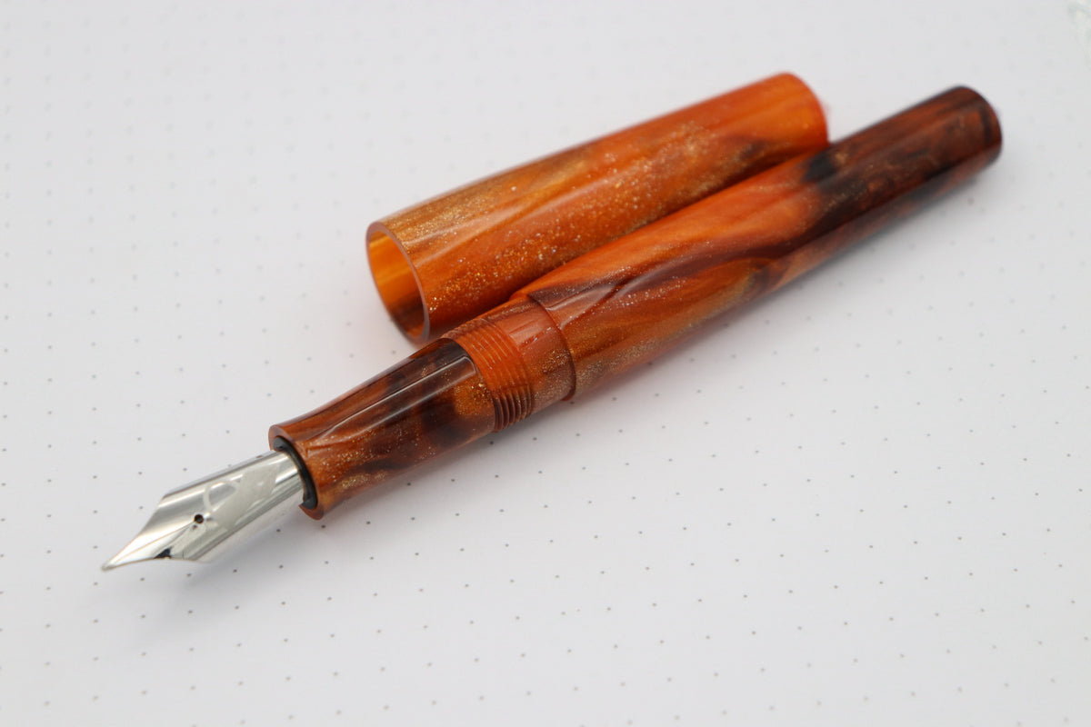 Poseidon Fountain Pen, Frosted Vermillion
