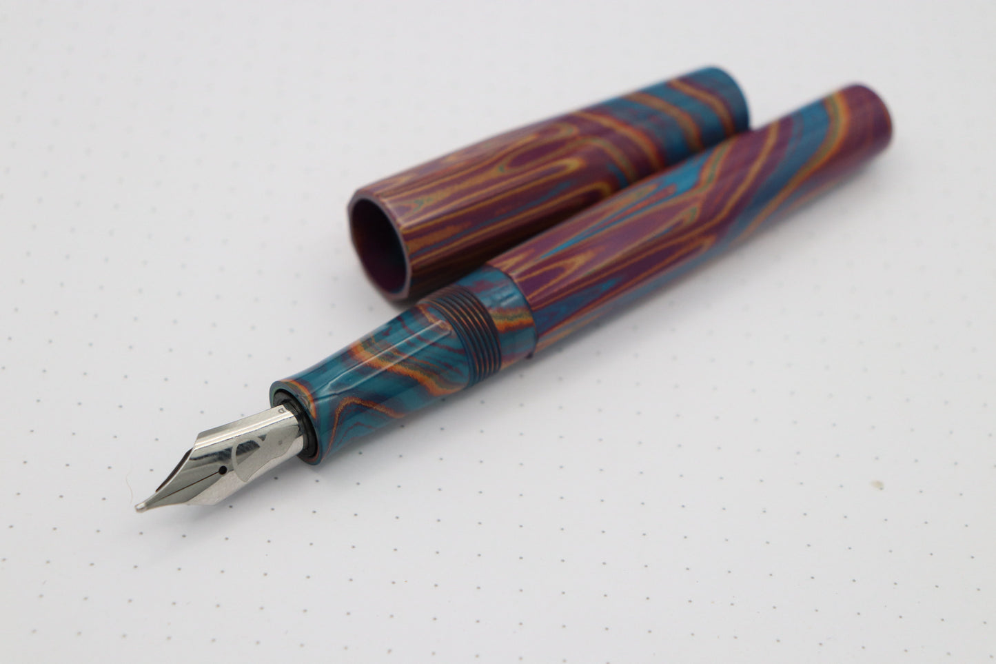 Faceted Poseidon Fountain Pen, Rainbow