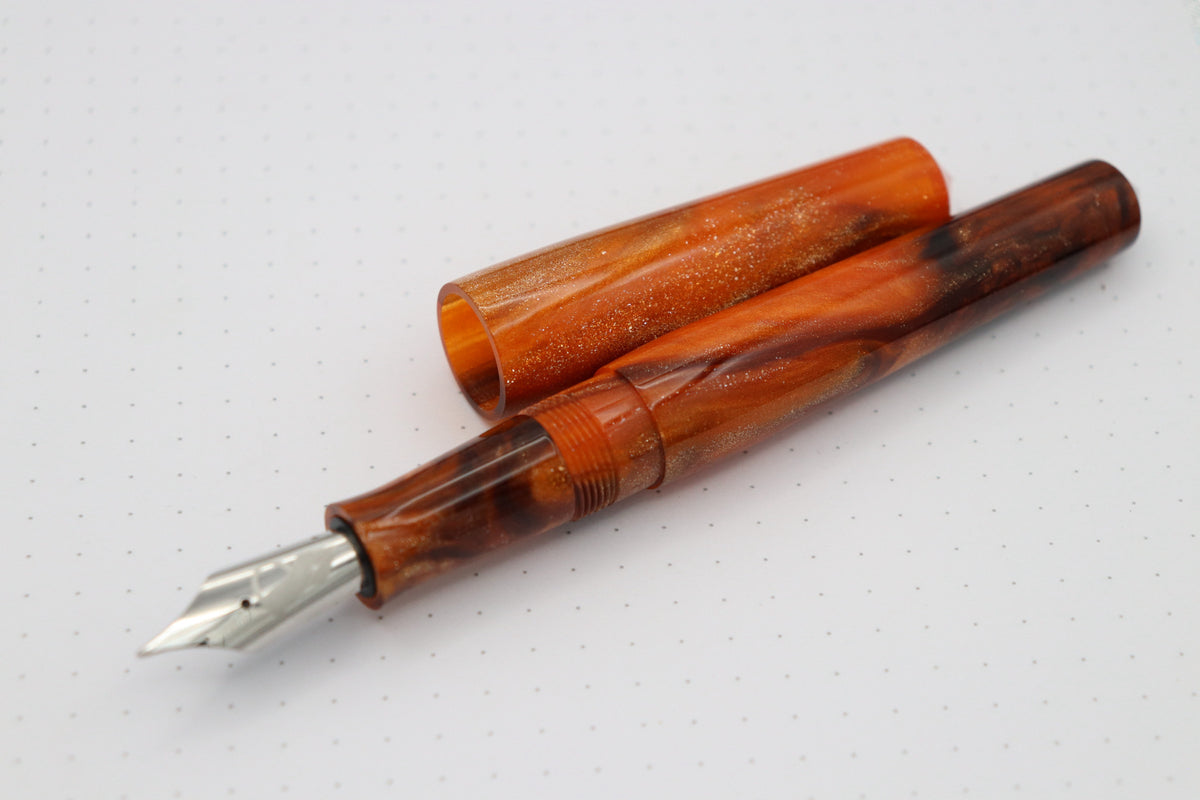 Poseidon Fountain Pen, Frosted Vermillion