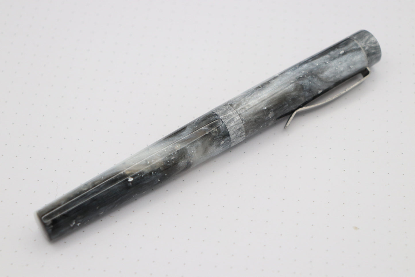 Pensquale Fountain Pen, Sterling Thunderstorm