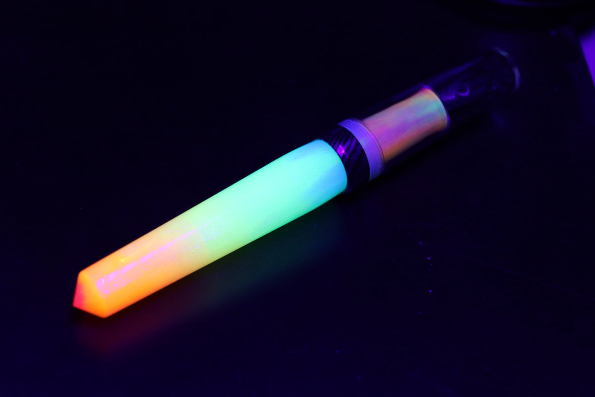 Poseidon Plus Fountain Pen, Neon Tye Dye/Clarity