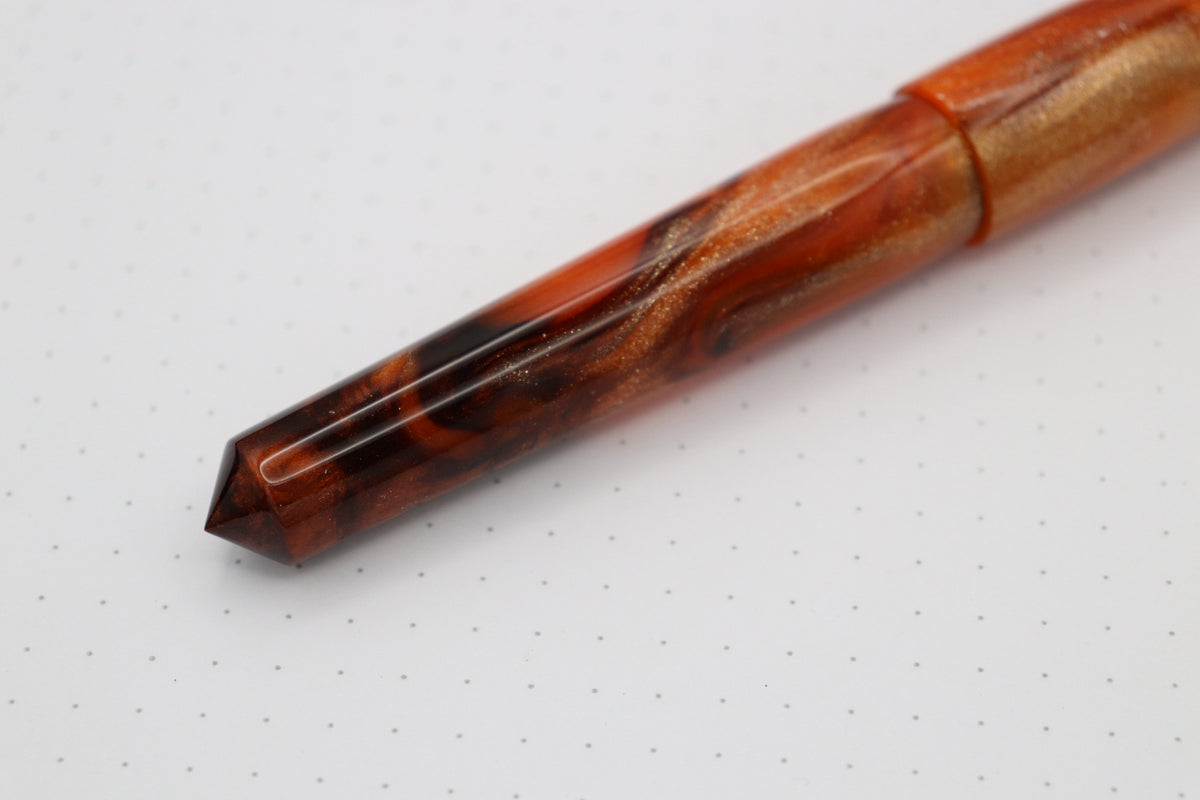 Poseidon Fountain Pen, Frosted Vermillion