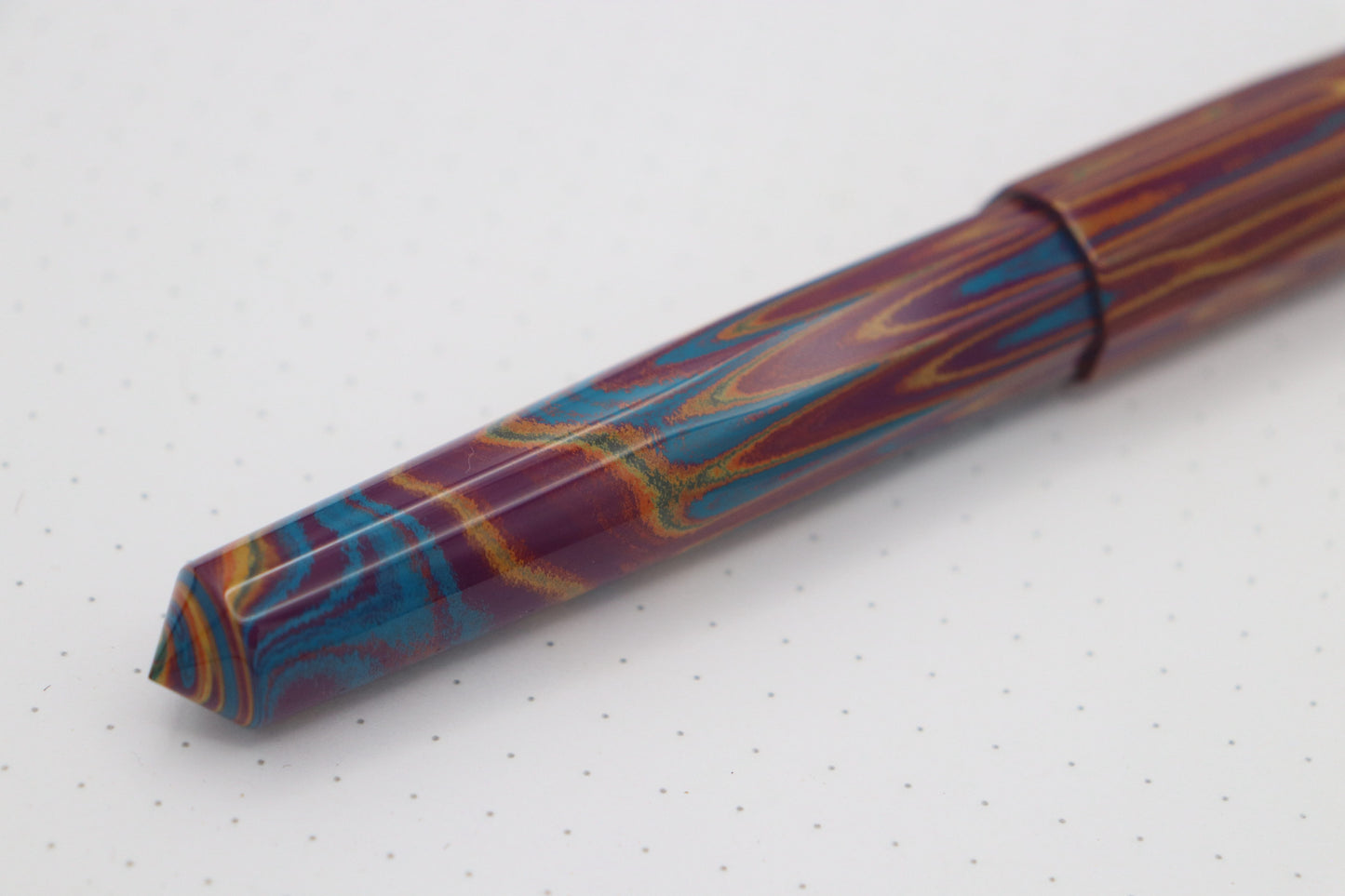 Faceted Poseidon Fountain Pen, Rainbow
