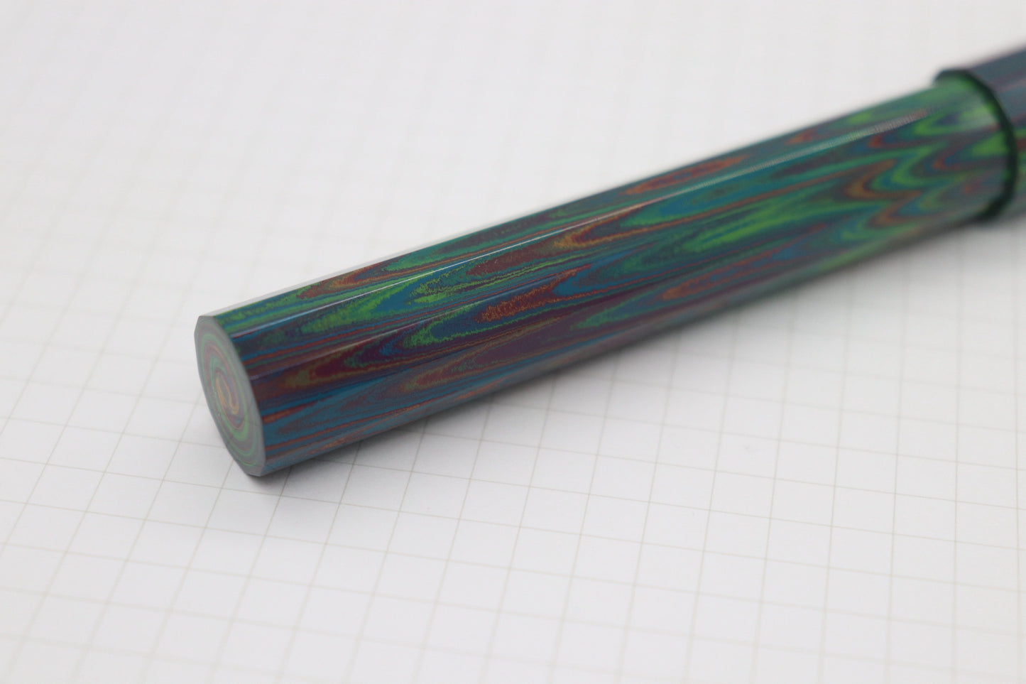 Cerberus Fountain Pen, Faceted, SEM Rainbow