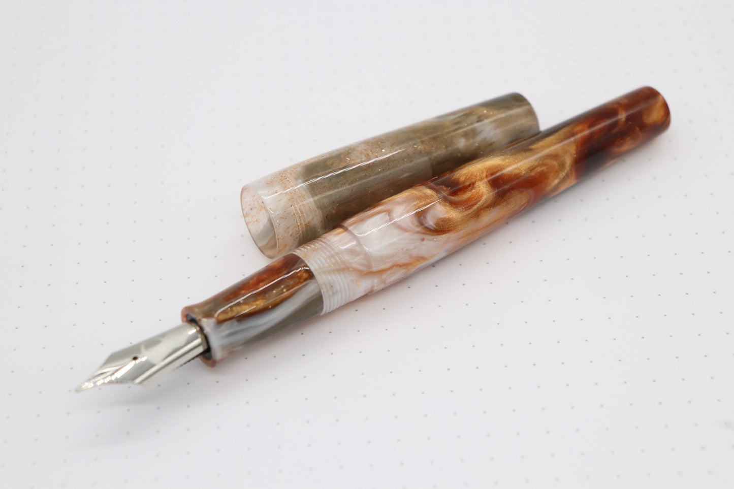 Poseidon Fountain Pen, Copper Cappucino
