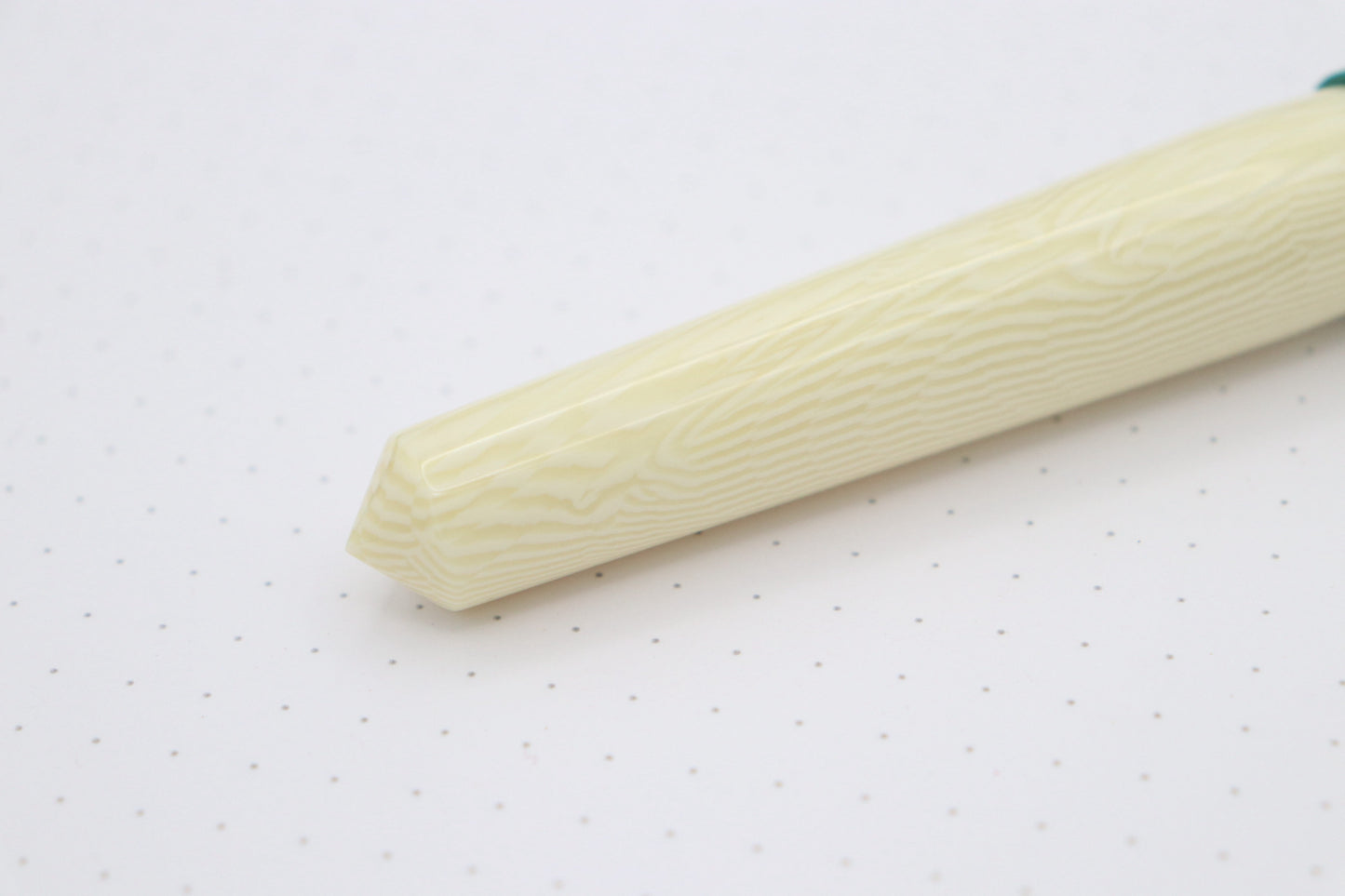 Poseidon Fountain Pen, Green Ultem/Ivory Celluloid