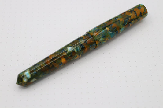 Poseidon Fountain Pen, Swampy Acrylic