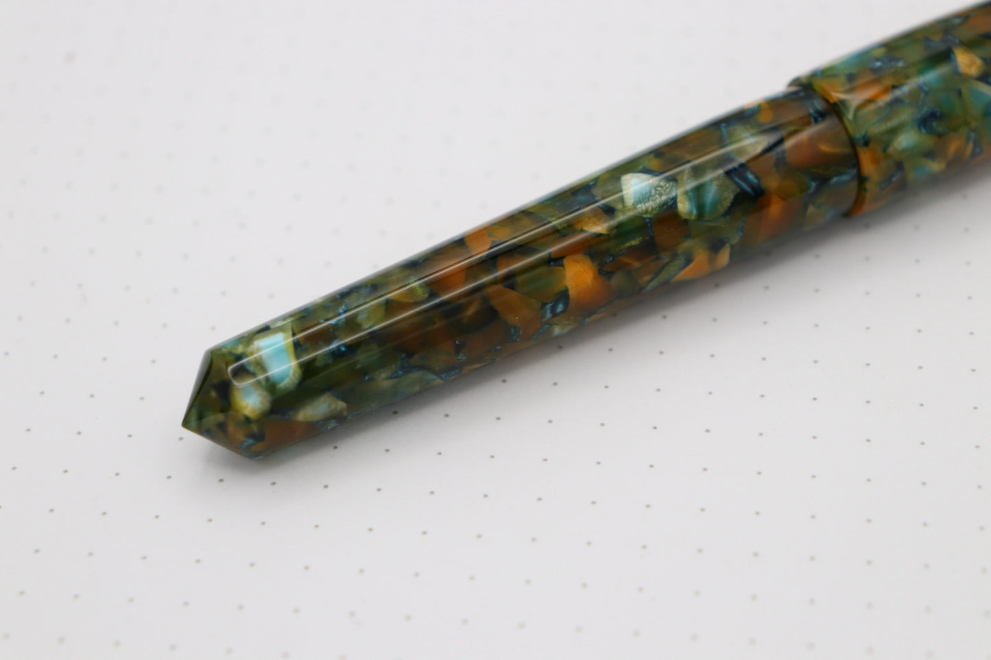 Poseidon Fountain Pen, Swampy Acrylic