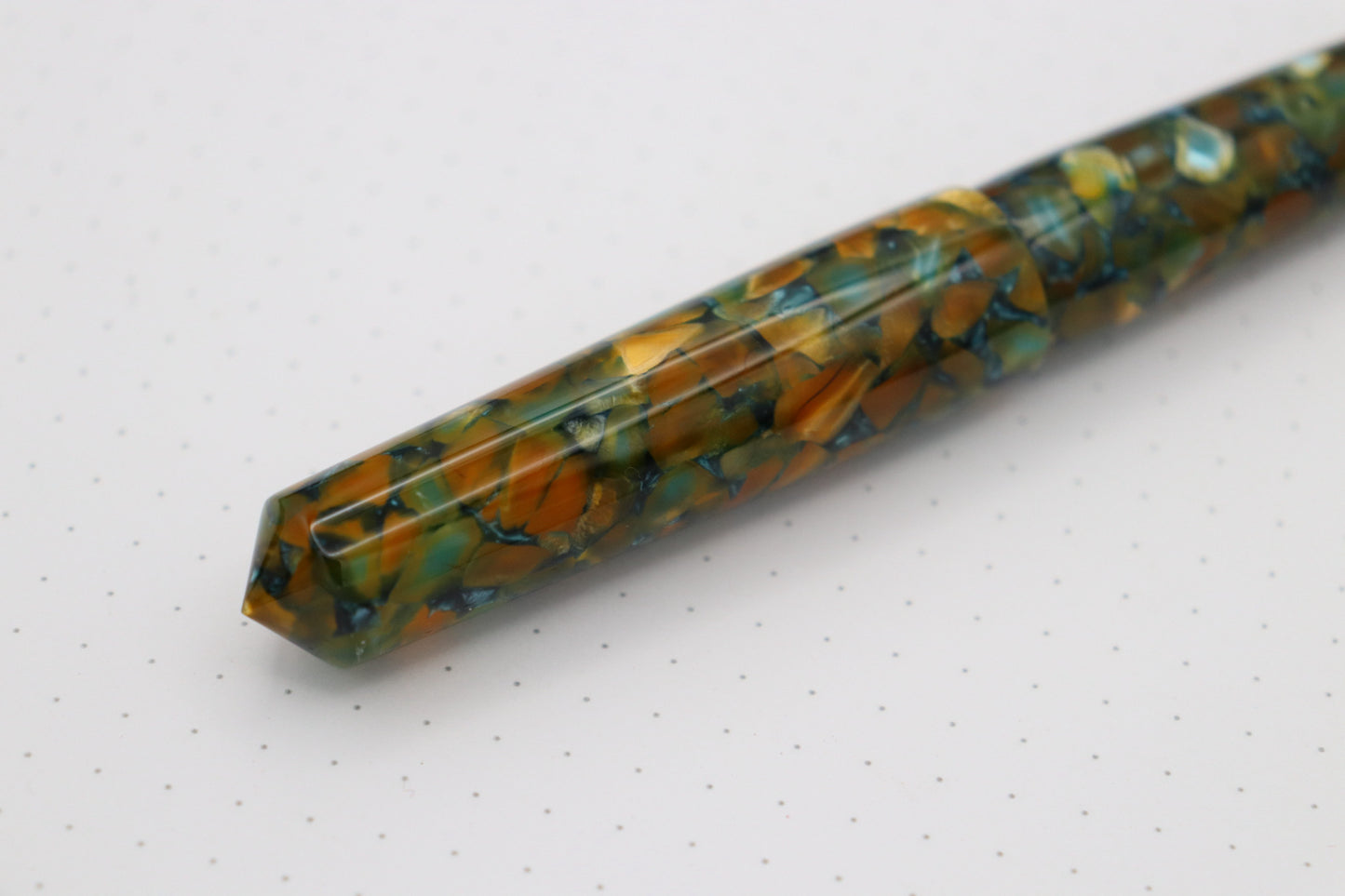 Poseidon Fountain Pen, Swampy Acrylic