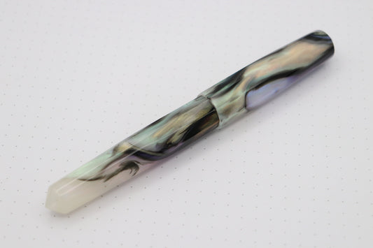 Faceted Poseidon Fountain Pen, Avg Abalone
