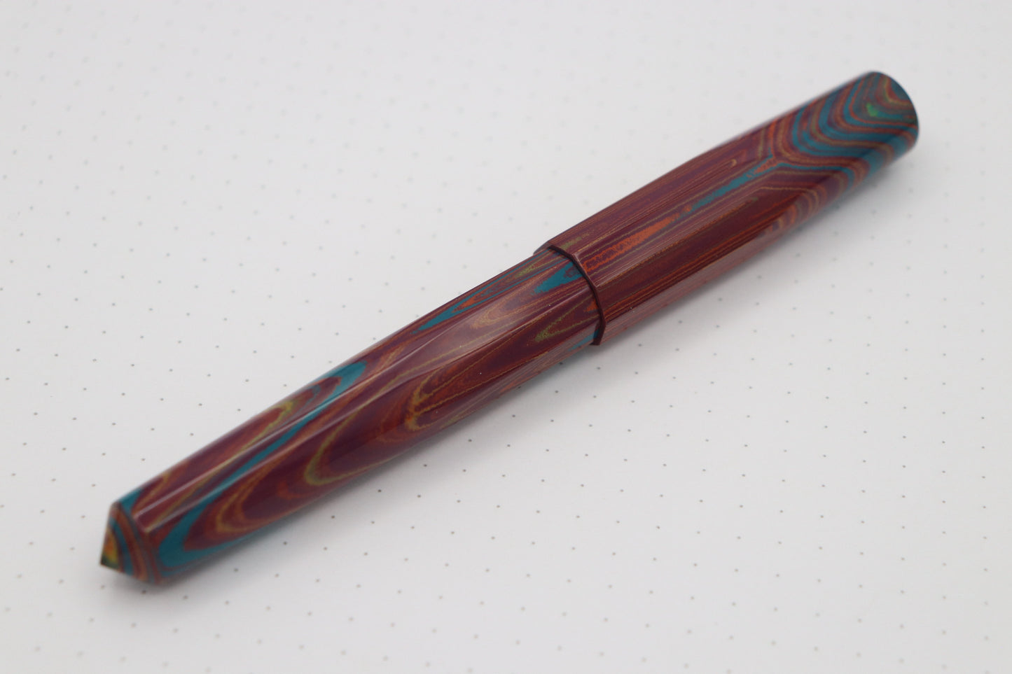 Faceted Poseidon Fountain Pen, SEM Rainbow