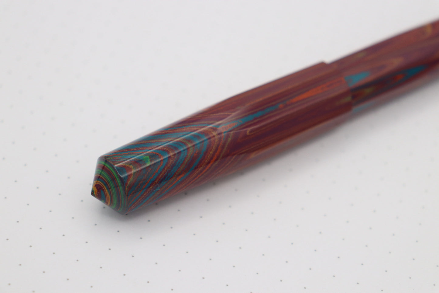 Faceted Poseidon Fountain Pen, SEM Rainbow
