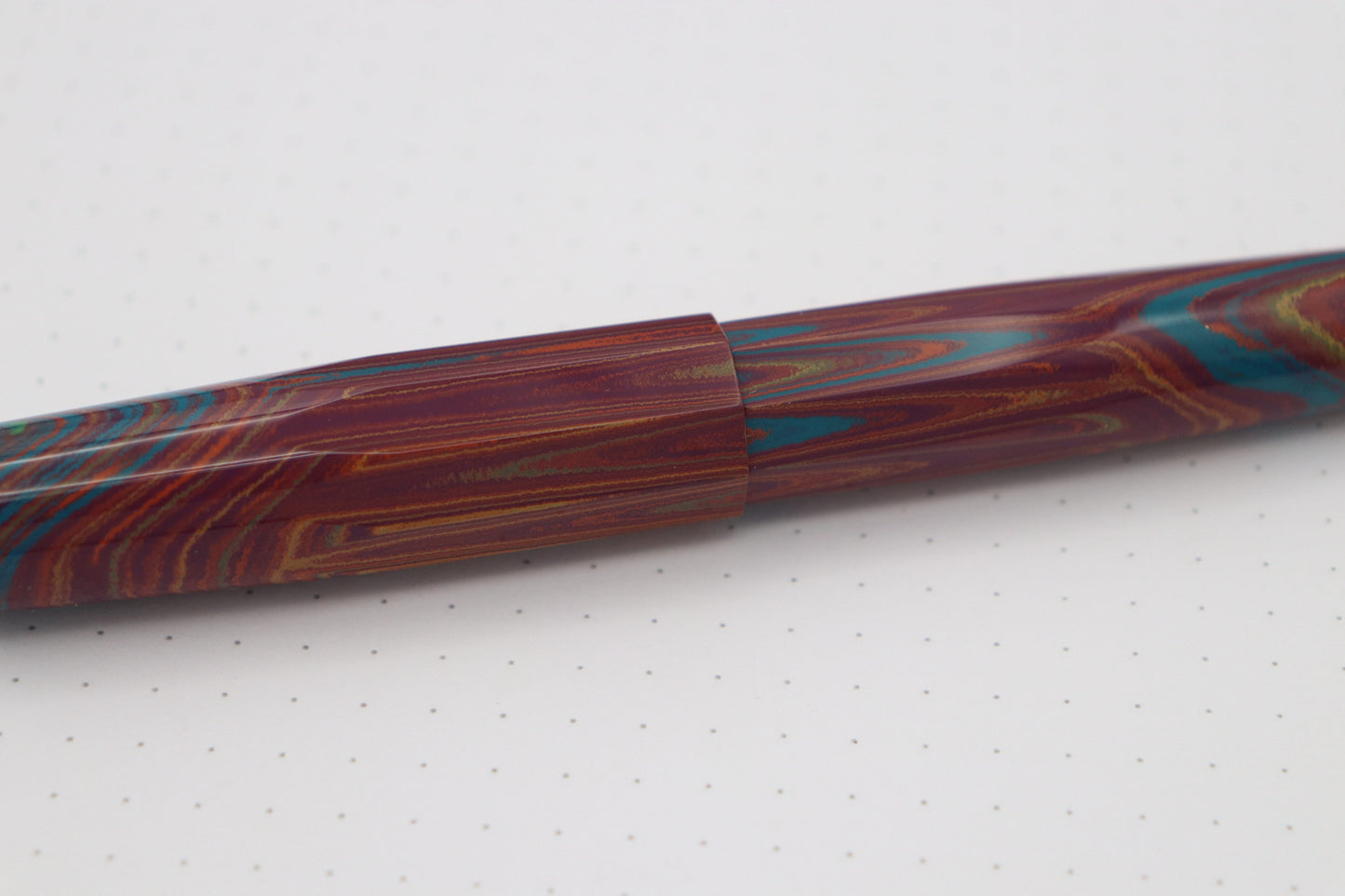 Faceted Poseidon Fountain Pen, SEM Rainbow