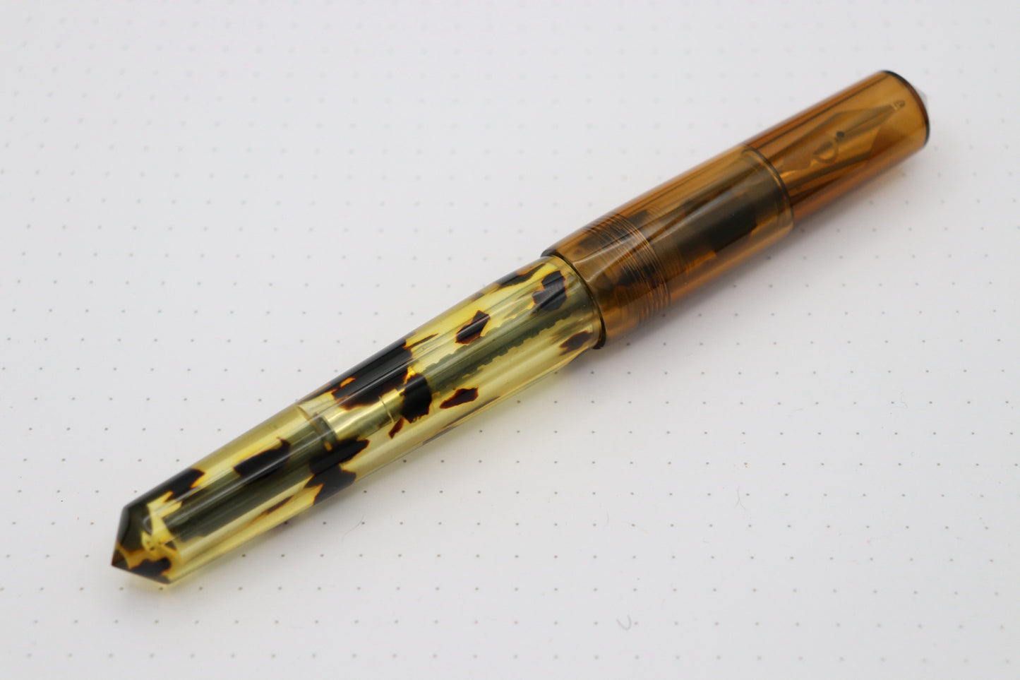 Poseidon Fountain Pen, Tortoise Celluloid
